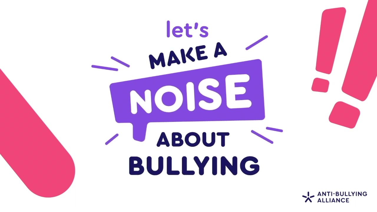 Anti bullying week logo with 2023 theme - let's make a noise about bullying!